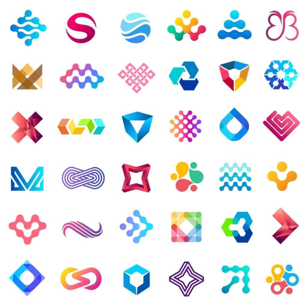 Logo concepts in different colors and shapes Logo concepts in different colors and shapes